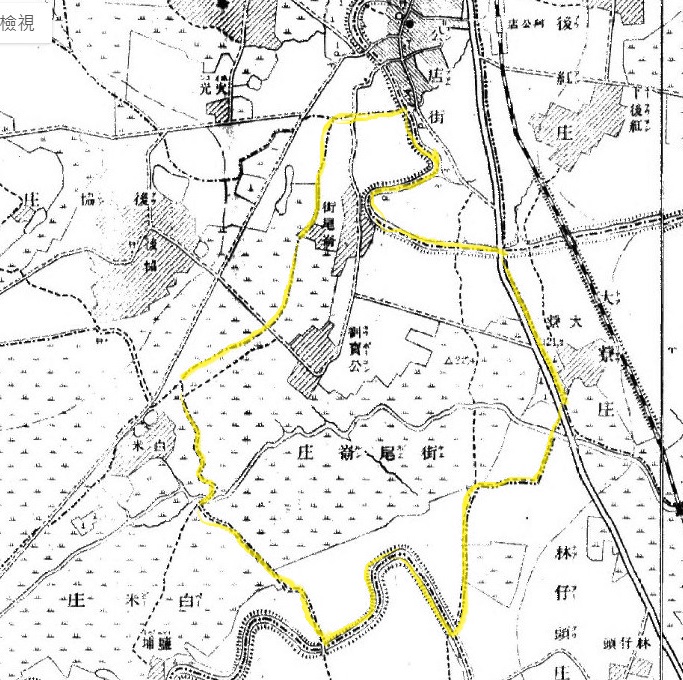 1904臺灣堡圖的街尾崙庄與劉寶公